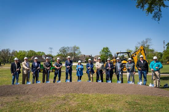 Jersey Village Berm and Wall St Groundbreaking