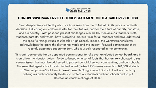 3.15 TEA HISD Takeover Statement