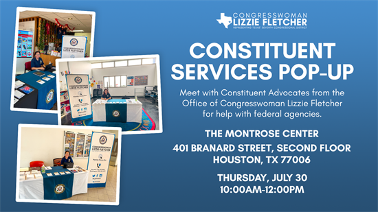7.30 Constituent Services Pop-up Montrose Center